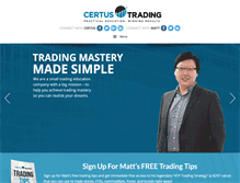 Tablet Screenshot of certustrading.com